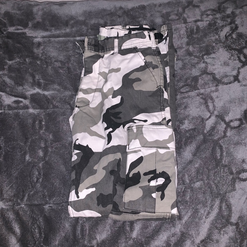 Zumiez Black & White Camo Pants